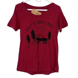Natural Life Red “Let’s Just Go” T-shirt